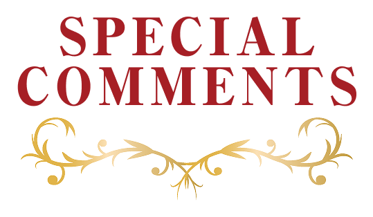 スペシャルコメント